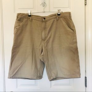 Men’s Carhartt Khaki Shorts Cellphone Pocket